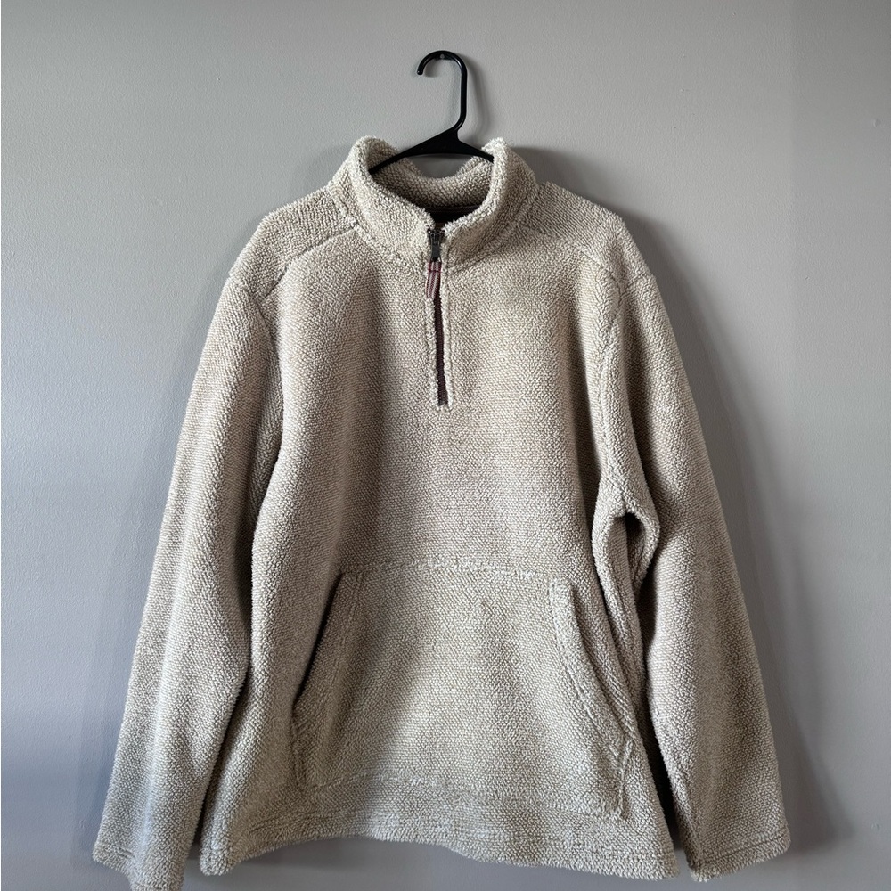 Cream Plush Zip Up fleece